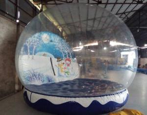 Cheap Inflatable Christmas Snow Globe , PVC Tarpaulin Inflatable Christmas Ball for Outdoor for sale