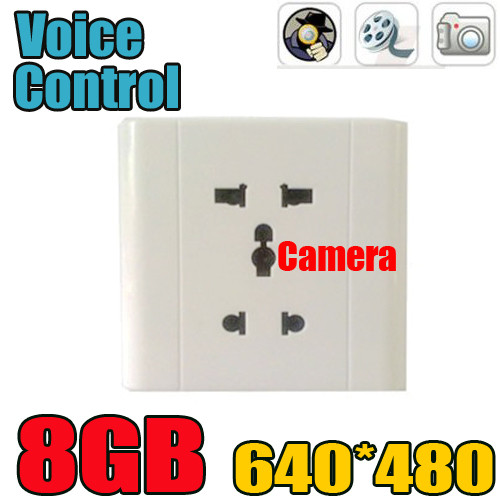 Home Security Wall Socket Outlet DVR Spy Hidden Camera Surveillance Audio Video Recorder
