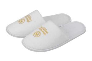 Cheap terry cotton fabric slippers for sale