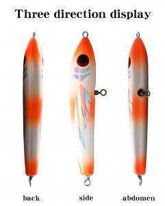 Cheap 90g Bass Pencil Fishing Lure Kit Bait Pencil Wooden Stickbaits Trolling Floating Lure for sale