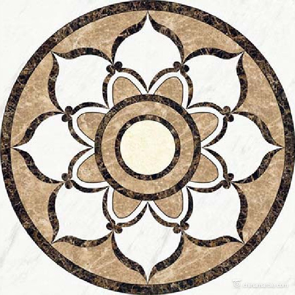 Natural stone Stone Carving Sculpture Multi-color marble medallion MD-W-08