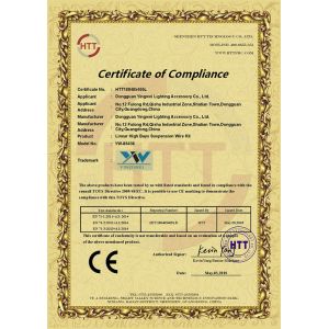 Yingwei Lighting Accessory Co.,Ltd. Certifications