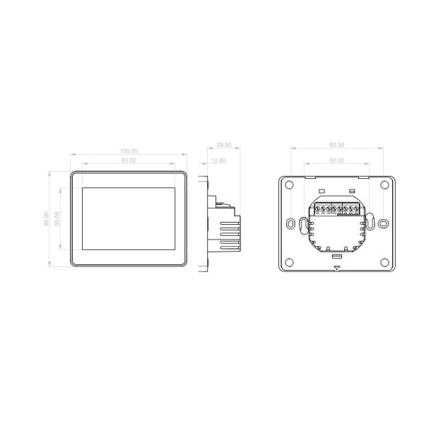 230V Smart WiFi Thermostat TFT Capacitive Touchscreen For Home Heating Cooling