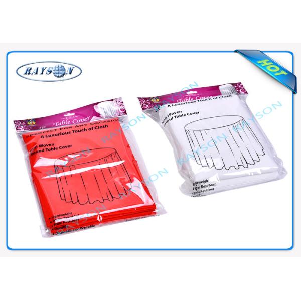 Red Square / Round Disposable Washcloths 100% Virgin Polypropylene