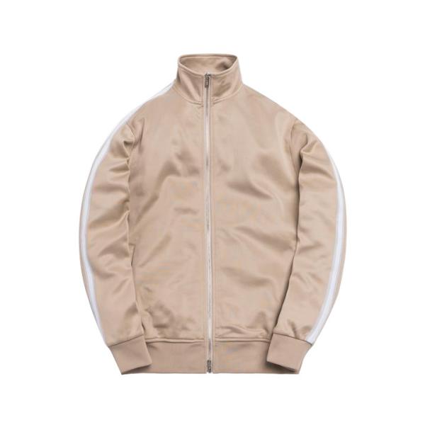 Men Cotton Blend Doped Stripe Track Jacket And Pant Suit