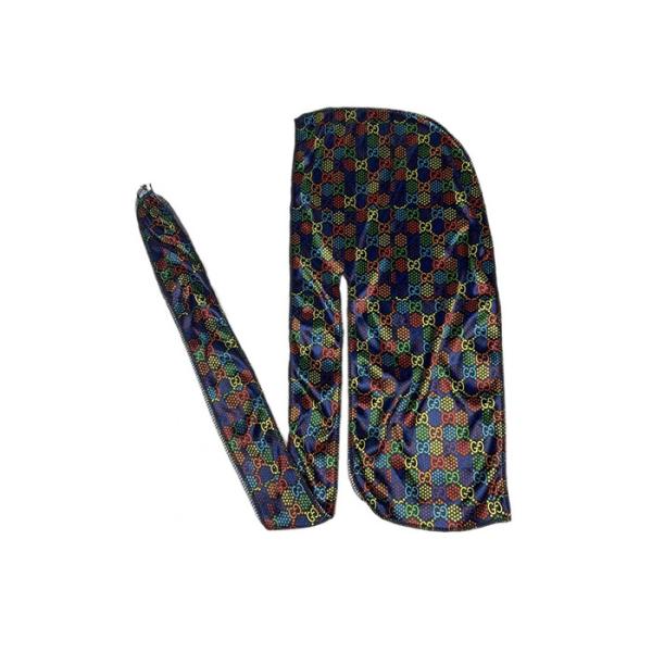 GG Rainbow Silk Silky Satin Designer Durag  Supplier Bulk Wholesale