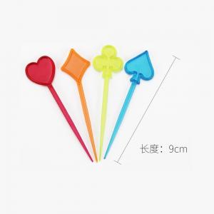 Cheap Creative Plastic Stirrer Stirring Rod Plastic Fruit Fork Fancy Star Toothpicks for sale