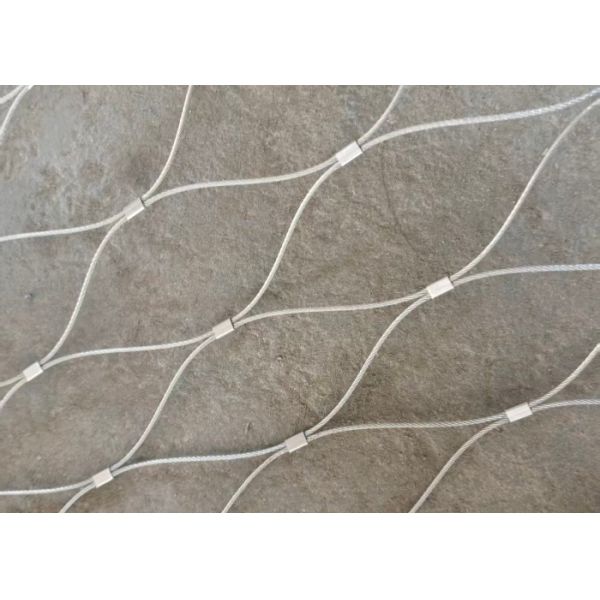 Flexible Stainless Steel Woven Wire Rope Mesh  for Stair Railing Aviary Fence