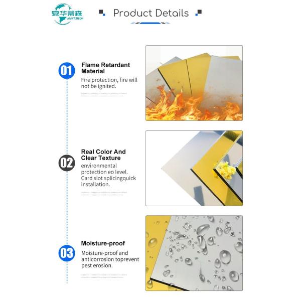 ACP Outdoor FR Aluminum Composite Panel Maximum Size 1800*6000mm Customizable Options