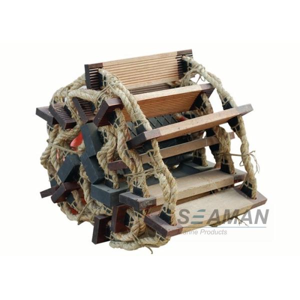 Marine Embarkation Ladder Boat Safety Ladder Wood / Aluminium Rope Ladder