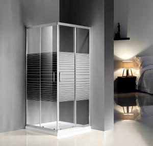 Cheap Grey Silk Painted Glass Shower Enclosures 900 X 900 For Model Rooms / Supermarket for sale