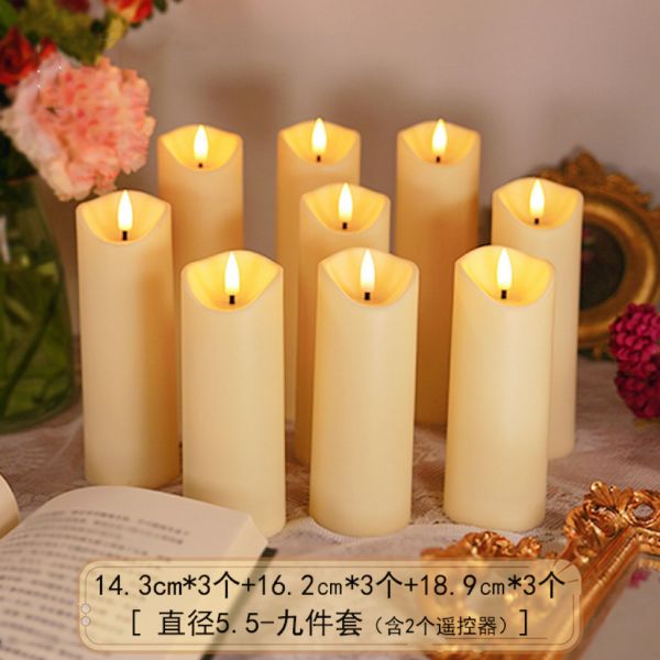 Highly Scented LED Light Candles Eco Friendly Remote Control Pillar Candles Customized
