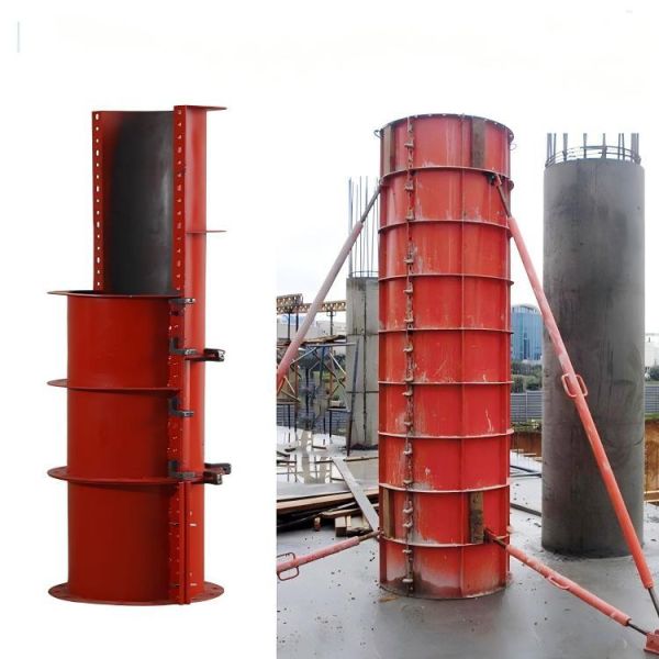Reusable 300 Times High Corrosion Resistance Round Column Steel Formwork with Customizable Diameter for Concrete Construction