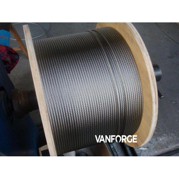 1x19 Marine Grade Stainless Steel Wire Rope Cold Drawn Metallic Bright