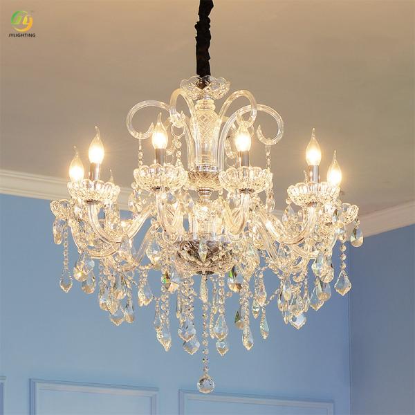 JYLIGHTING European Crystal Lamp Living Room Dining Room Bedroom Chandelier Modern Villa Staircase Hotel Lobby Candle 	Modern Pendant Light