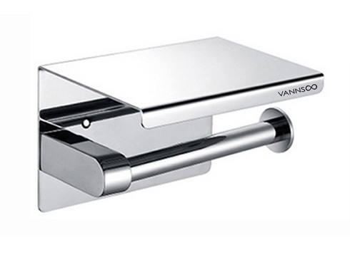 SS201 Roll Toilet Paper Holder 4 Inch Bathroom Accessories Polished Surface