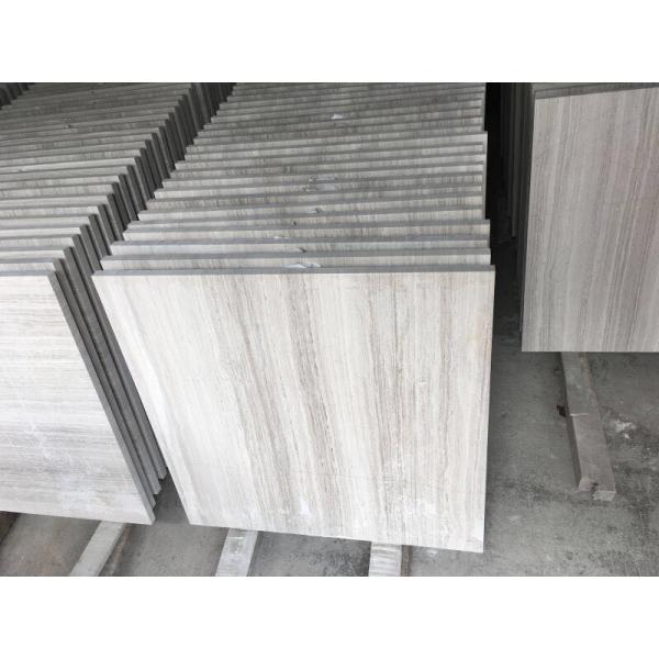 Modern Marble Bathroom Floor Tile , Wood Grain Natural Stone Shower Tile