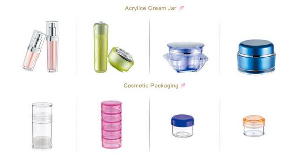 Green Round Plastic Lotion Bottles Cosmetic Cream Jar Glass Acrylic OEM