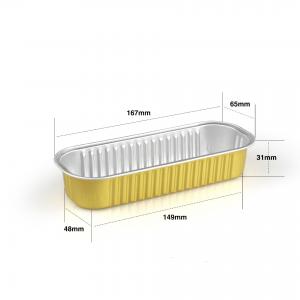 China Microwave Safe Customizable Disposable Gold Food Container on sale