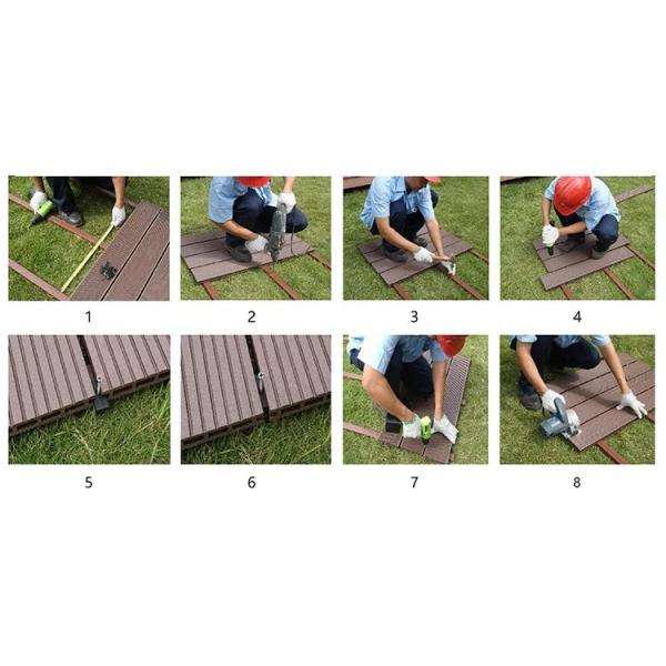 WPC Wood Plastic Composite Flooring Decking Deco Board For Outdoor Garden Decoration