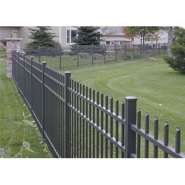 Galvanized Tubular Steel Fence Panels Iron Decorative Metal Fence