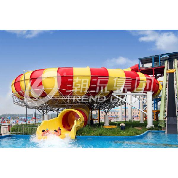 Exciting Garden Water Slide , Giant Space Backyard Water Slides Red / Yellow