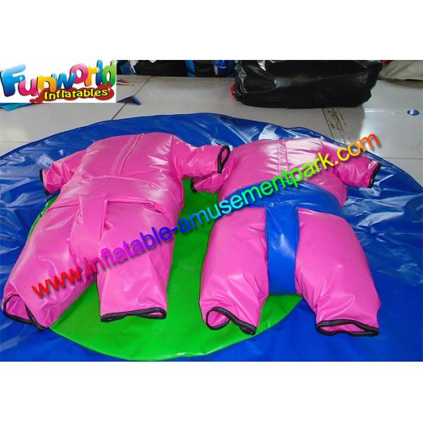 Commercial Pink Adult Inflatable Sumo Wrestling Suits For Rent , Custom