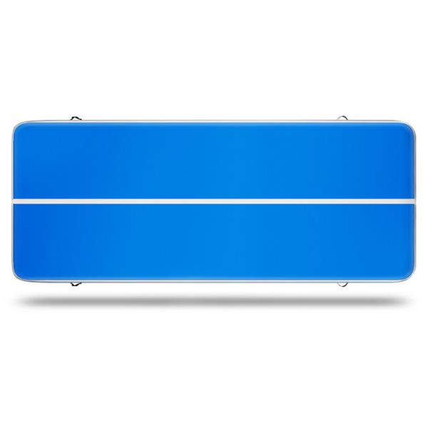 Women Inflatable Yoga Mat Blue Color / Home Blow Up Tumble Track