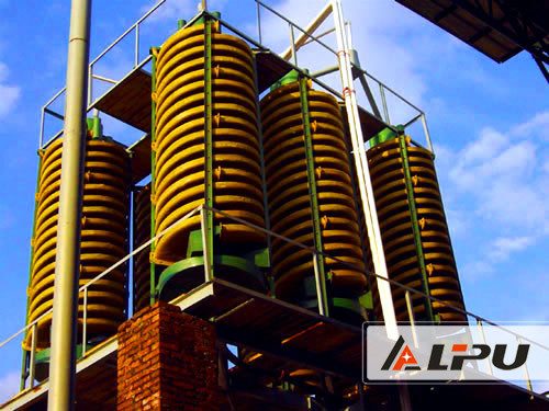 High Performance Mining Spiral Chute Ore Dressing Plant For Gravity Separation