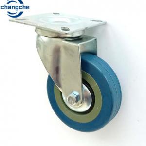 China 2.5 Inch Rubber Industrial Caster Wheels With Brake For Flat Carrier on sale
