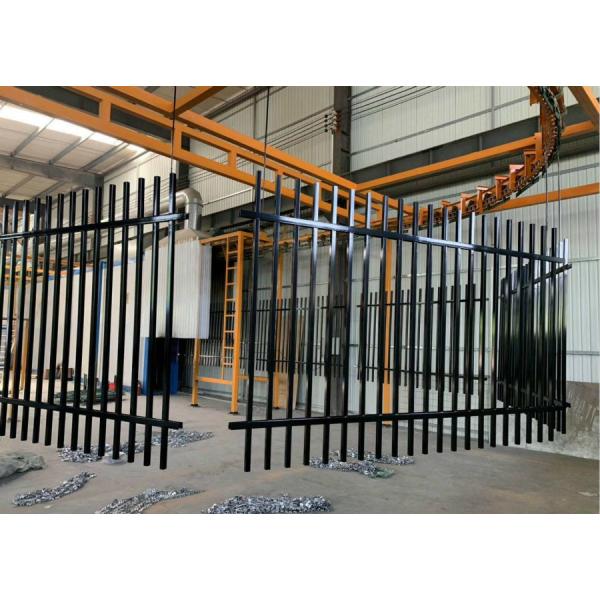 Waterproof Steel Tube Fence Eco-friendly Powder coated Wrought Iron Fence