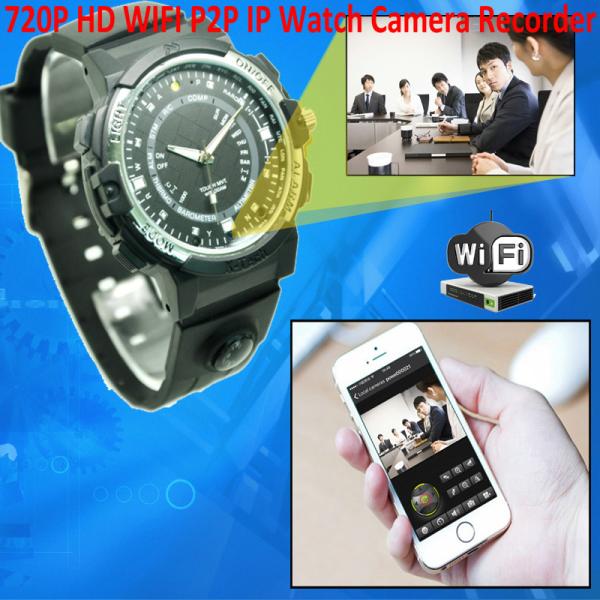 Y30 8GB 720P WIFI P2P IP Spy Watch Hidden Camera Recorder IR Night Vision Motion Detection Remote Video Monitoring