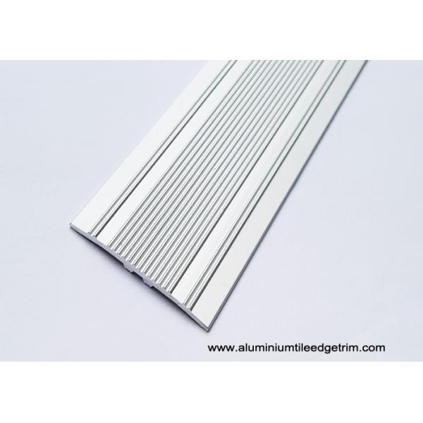Matt Silver Aluminium Floor Trims , 38 Mm Width Floor Tile Edging