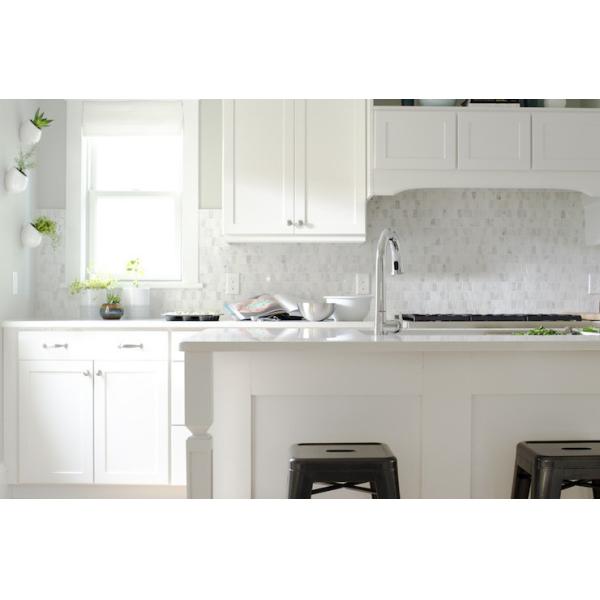 Half Bullnose Marble Bathroom Vanity Tops, Honed White Carrara Marble Countertop