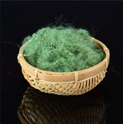 Jade Green Filling Material Dumbbell Polyester Staple Fiber 11.11 Detx 64mm