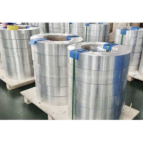 Silvery White Aluminum Strip Coil Featuring Marks Material and Elongation 8 to 35 Percent Ideal Choice for Metal Processing
