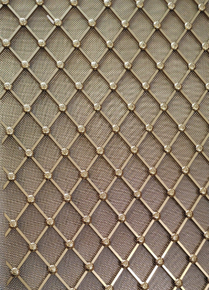 High Transparency Double Architecture Metal Mesh For Cabinets Coated By PVD