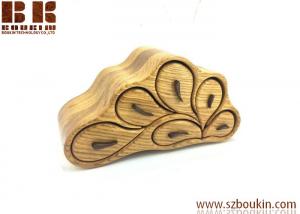 China The Phoenix Feather shape wooden Pendant Bracelet Necklace Wooden jewelry box on sale