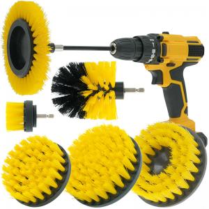 China 4inch Electric Drill Cleaning Brush Set Soft Bristle Drill Brush For Floor Toilet on sale