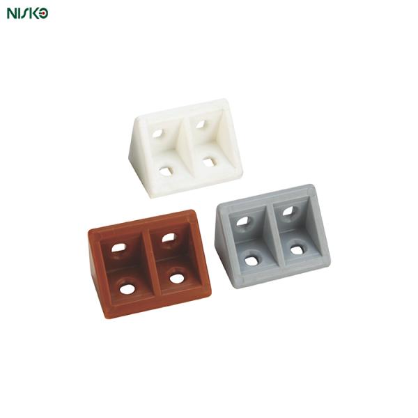 Plastic Corner Connector Cabinet Fittings Lightweight With Pre Drilled Holes
