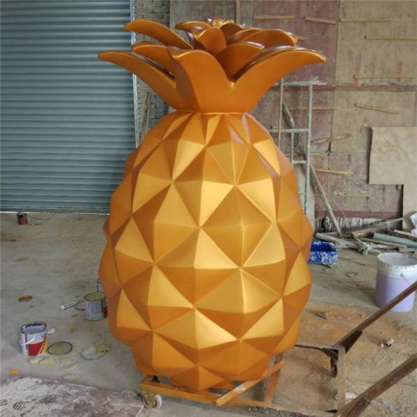 Giant Yellow Color Fiberglass Pineapple Statue