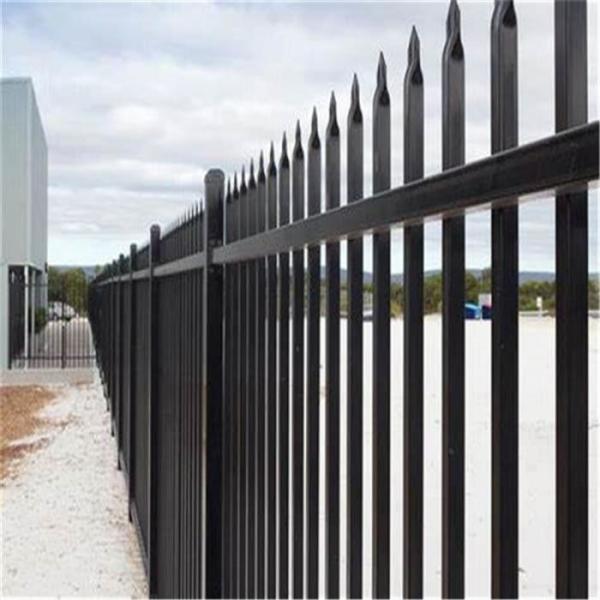 Ornamental Power Coated Black Metal Fence Steel Picket Fence Panel Picket Fence for Garden