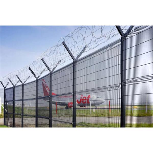 PVC Coated Airport Security Fencing BTO 22 Prison Barbed Wire Fence