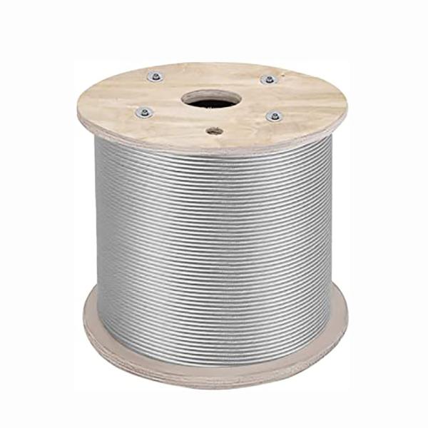 Length 1000 Ft 1/8 x 100 T316 Stainless Steel Wire Rope Cable For Deck Balustrade Handrails