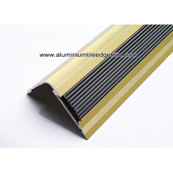 TL30 Matt Gold Non Slip Aluminum Stair Splint With Rubber For Staircase Edge