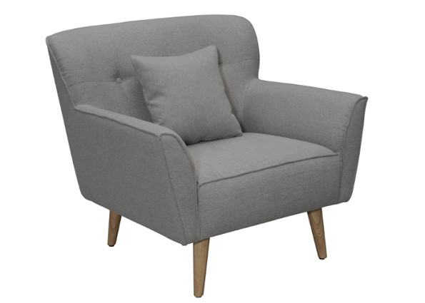 Imitated Cashmere Cloth Grey Fabric Sofa / Oatmeal Colored Sofa For Young People