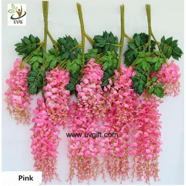 UVG 110cm faux floral arrangements long shoot wisteria silk flowers for wedding decoration WIS016