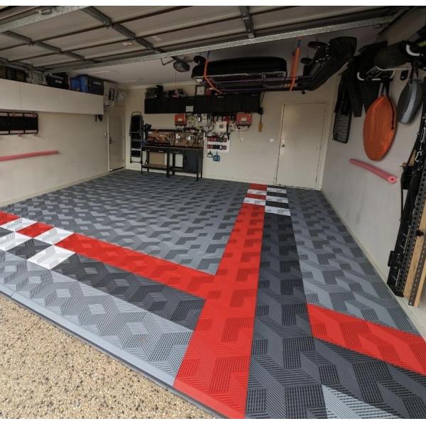 Garage Tiles Interlocking 18mm Slip Resistant Vented Garage Floor Tiles