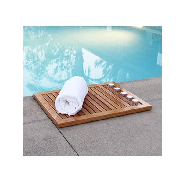 Organic Bamboo Bathroom Suppliers Mat Shower Floor Mat Non Slip