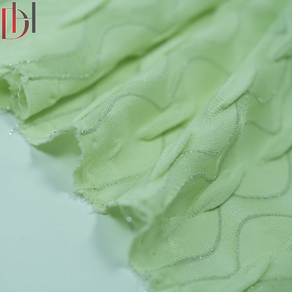 High End Dress Jacquard Fabric 95% Polyester 5% Spandex Breathable Jacquard Knitting Fabric